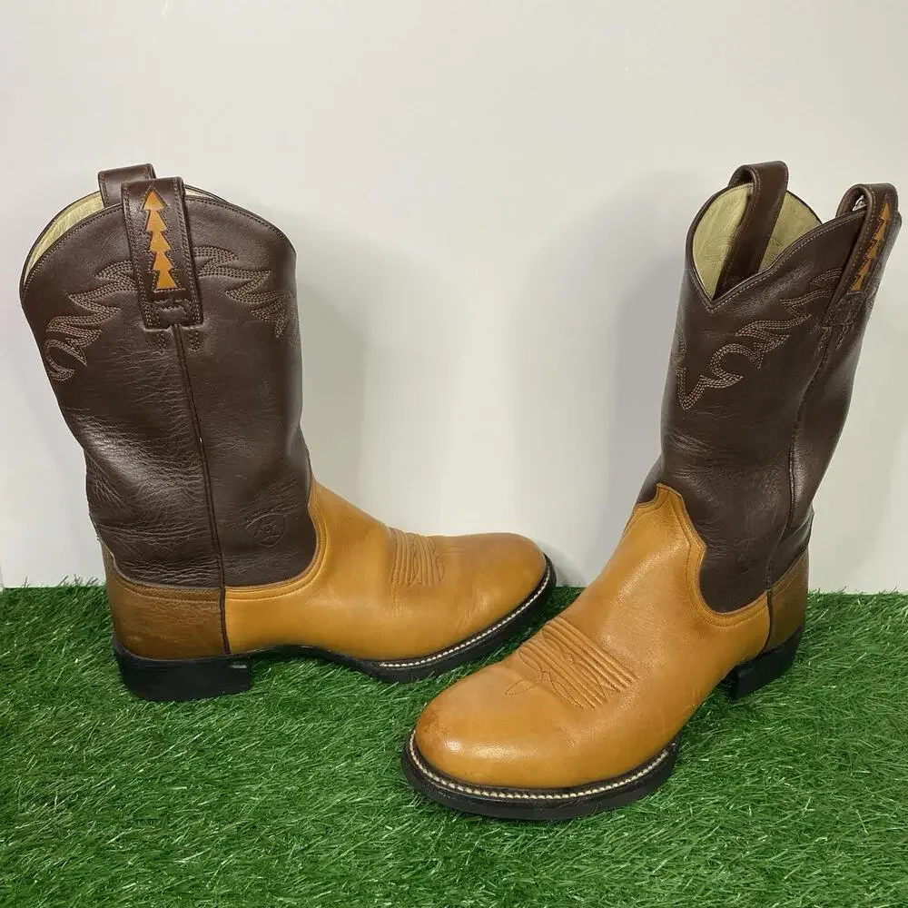 Ariat Women's Size 6 B ATS Pro Brown Leather Western Cowgirl Boots 17140 - Picture 3 of 15